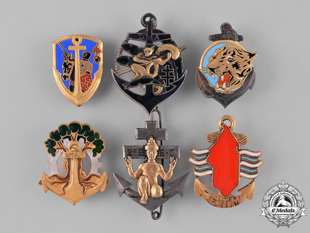 france,_republic._sixteen_military_regimental_insignia_badges_c18-033225_2_1_1_1_1