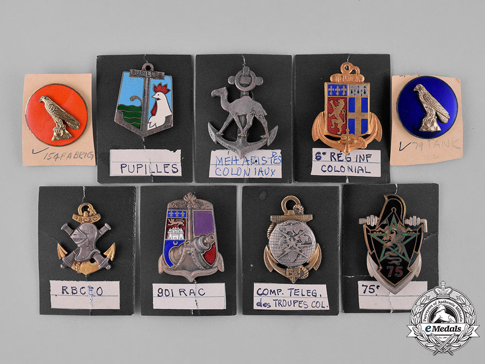 france,_republic._sixteen_naval_service_insignia_badges_c18-034813