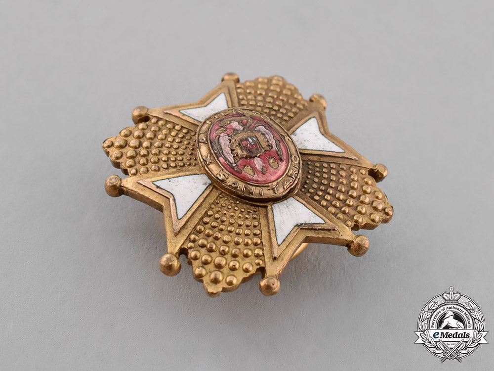 spain,_franco’s_period._a_miniature_order_of_health,_grand_cross_star,_c.1950_c18-038554
