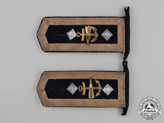 Germany, Kriegsmarine. A Pair Of Oberfeldwebel Blocking Weapons Mechanic Shoulder Strap