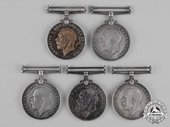 United Kingdom. A Lot Of Five First War British War Medals