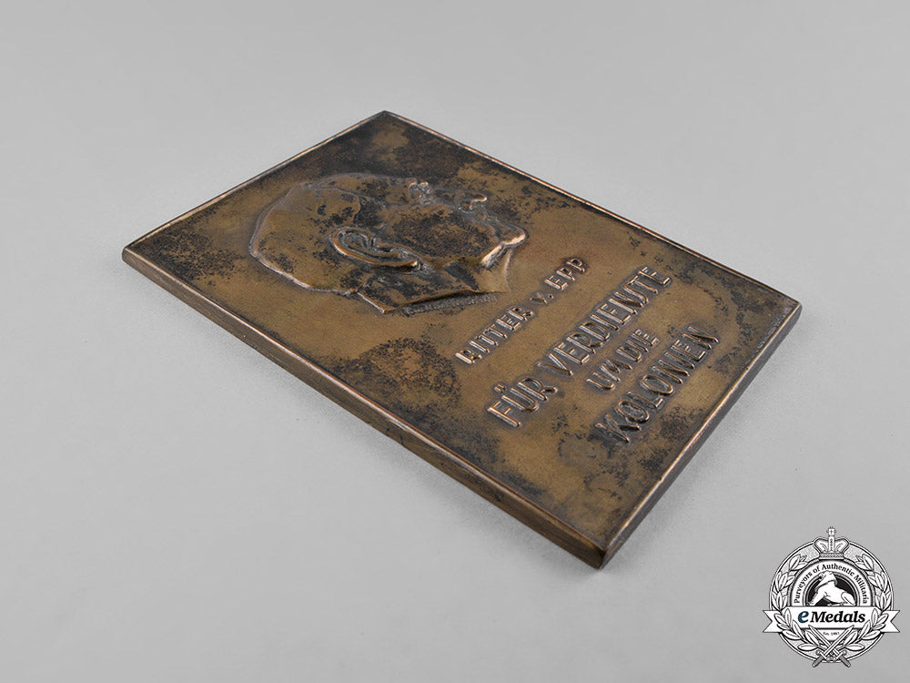 germany,_imperial._a_ritter_von_epp_colonial_services_plaque_c18-048762_1_1