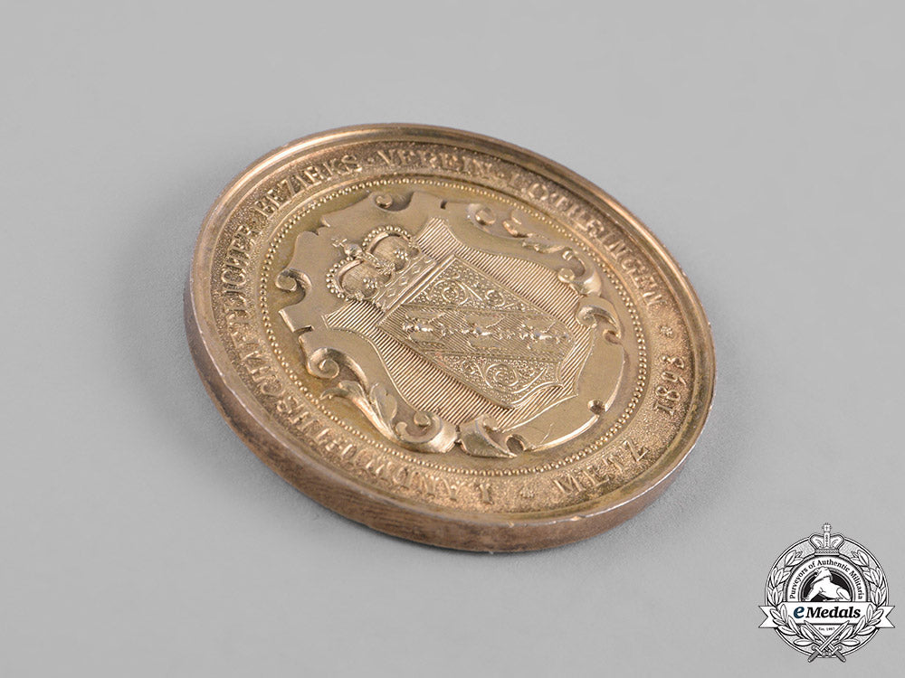 germany,_imperial._an1893_lothringen(_lorraine)_district_agricultural_association_medallion_c18-054011