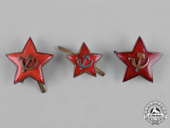 Russia, Soviet Union. Three Soviet Army Cap Badges