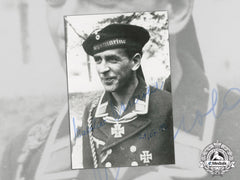 Germany. A Post War Signed Photo Of Human Torpedo Pilot Walther Gerhold (Kc)
