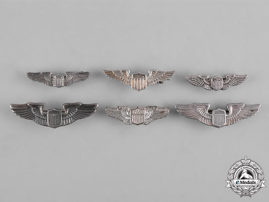 united_states._a_lot_of_six_united_states_air_force(_usaf)_pilot_collar_badges_c19-0467