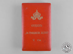 Bulgaria, Kingdom. A National Order For Civil Merit, V Class Knight Case