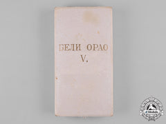 Serbia, Kingdom. An Order Of The White Eagle, V Class Case, By Huguenin Frères & Co.