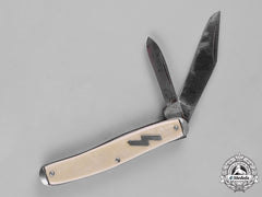 Germany, Third Reich. A Rare German American Bund Siegrune Pocket Knife, By Utica Cutlery Co., C.1930