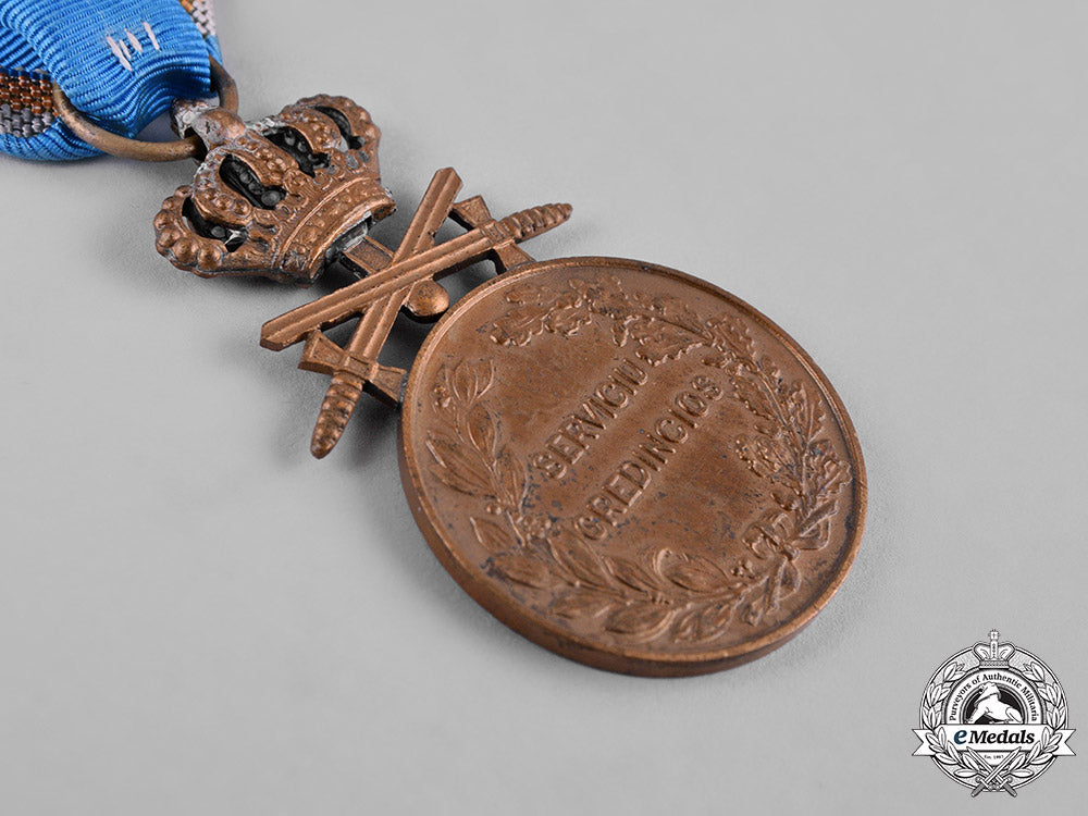 romania,_kingdom._a_long_service_medal,_iii_class_bronze_grade_with_swords,_c.1940_c19-6535