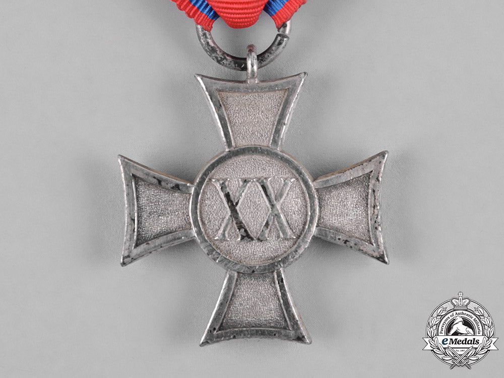 württemberg,_kingdom._a_reserve_long_service_decoration,_silver_cross_for20_years_c19-7685