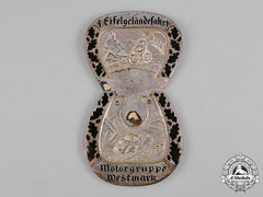 Germany, Nskk. A 1939 National Socialist Motor Corps (Nskk) Eifel Mountains Cross Country Trip Plaque By Adam Donner