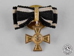 Prussia, State. A Miniature Golden Military Merit Cross, By J. Godet & Sohn