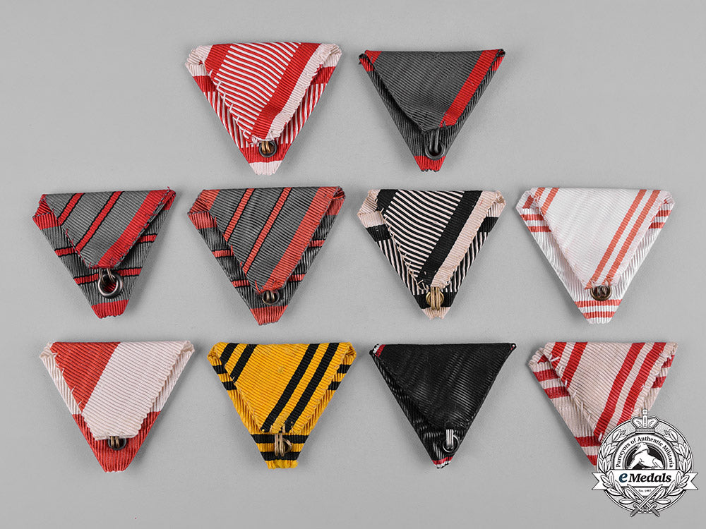 austria,_empire._lot_of_ten_medal_ribbons_c19-9504