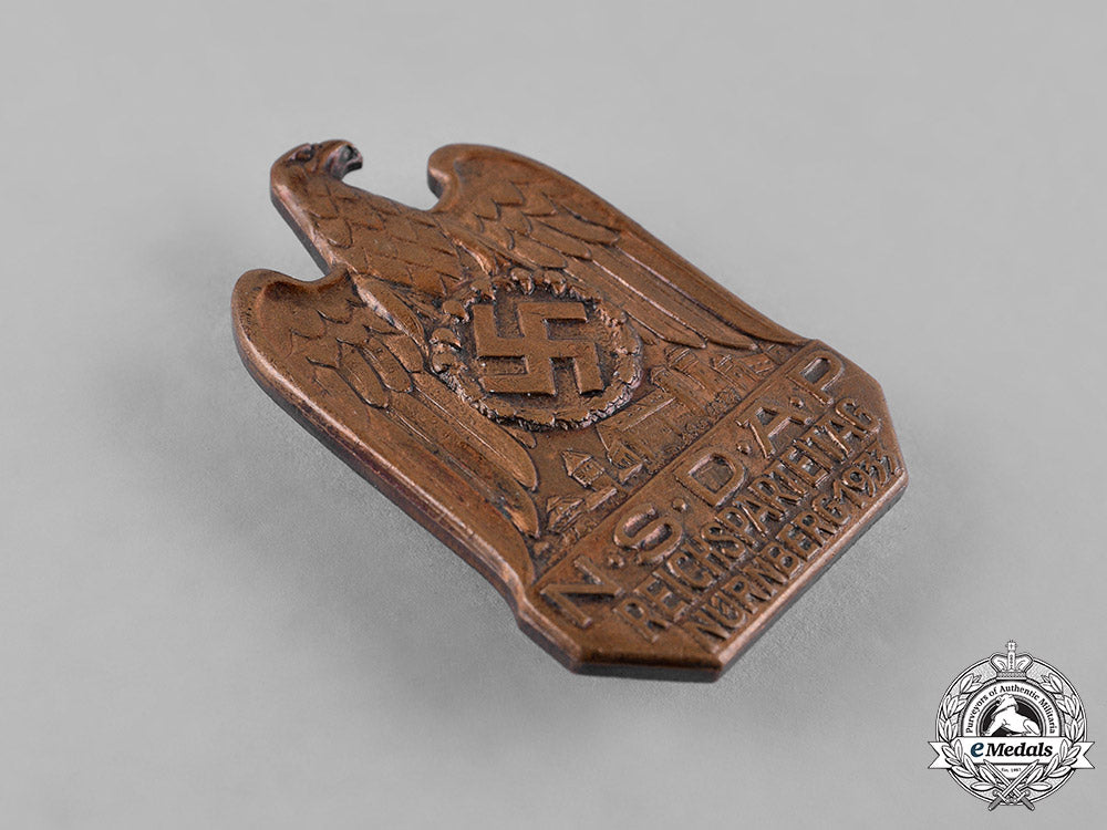 germany,_nsdap._a1933_nuremberg_rally_badge_by_c._balmberger_c19_0615