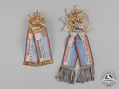 Bavaria, Kingdom. A Pair Of Veterans Association Membership Badges
