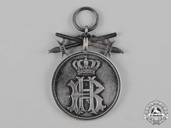 Reuss, County. A Silver Merit Medal Of The Princely Honour Cross With Swords