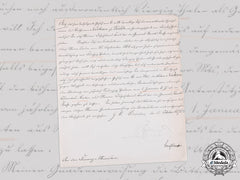 Prussia, Kingdom. A Captain’s Widow’s Pension Provisions Letter Signed By King Wilhelm I, 1870