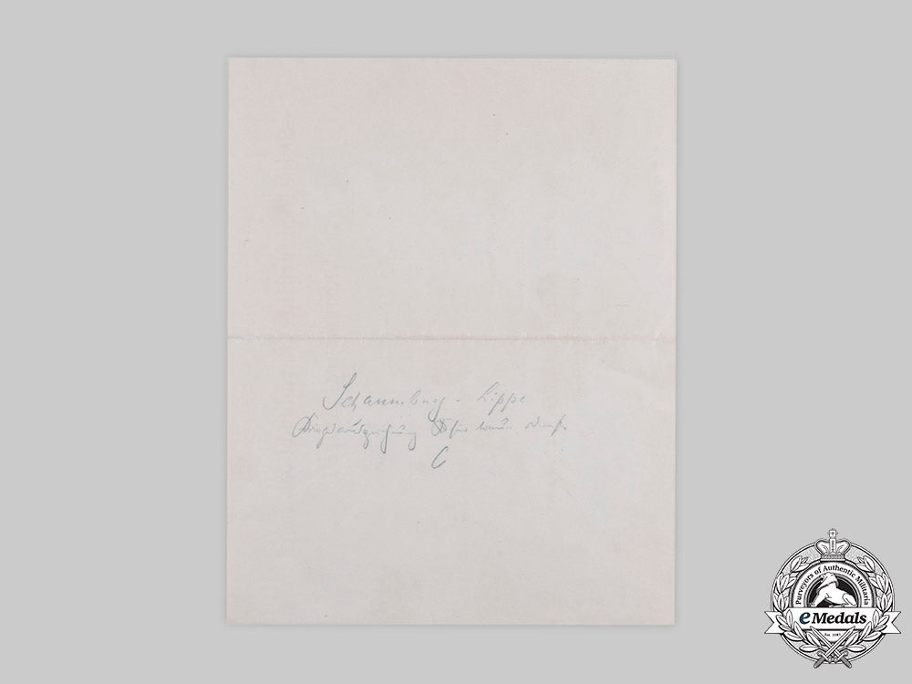 germany,_imperial._a_schaumburg-_lippe1914_cross_for_war_merit_document_to_major_winkelmann_c20094_emd4580