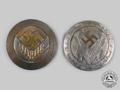 Germany, Radwj. A Pair Of Reich Labour Service Of Female Youth Badges