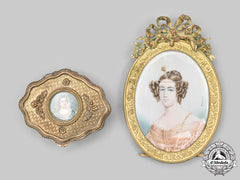 France, Republic. An Ornate Pin Box And Portrait Frame, C. 1915