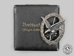 Germany, Luftwaffe. A Radio Operator & Air Gunner Badge, With Case, By Wilhelm Deumer