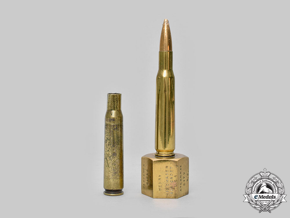 united_states._a_brass_model_cannon_with_trench_art_shells_c2020_225_mnc2669