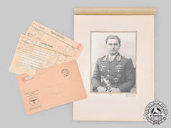 Germany, Luftwaffe. A Document Group To Ace Of 99 Victories, Leopold Steinbatz (Kc With Swords)