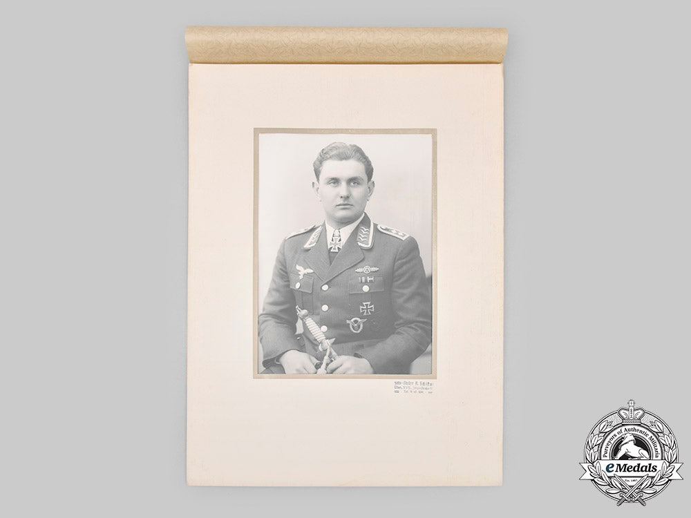germany,_luftwaffe._a_document_group_to_ace_of99_victories,_leopold_steinbatz(_kc_with_swords)_c2020_236_mnc7099