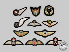 Canada, Australia, United Kingdom. A Lot Of Eleven Badges & Wings