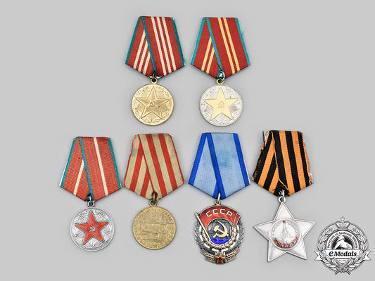 russia,_soviet_union._a_lot_of_six_awards&_decorations_c2020_272_mnc8366