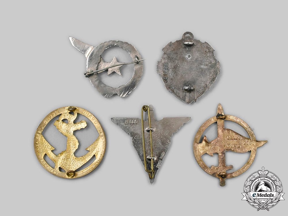 france,_iv&_v_republics._a_lot_of_five_badges_c2020_295_mnc3206_1