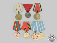 Russia, Soviet Union, Federation; Bulgaria, Kingdom. A Lot Of Seven Medals