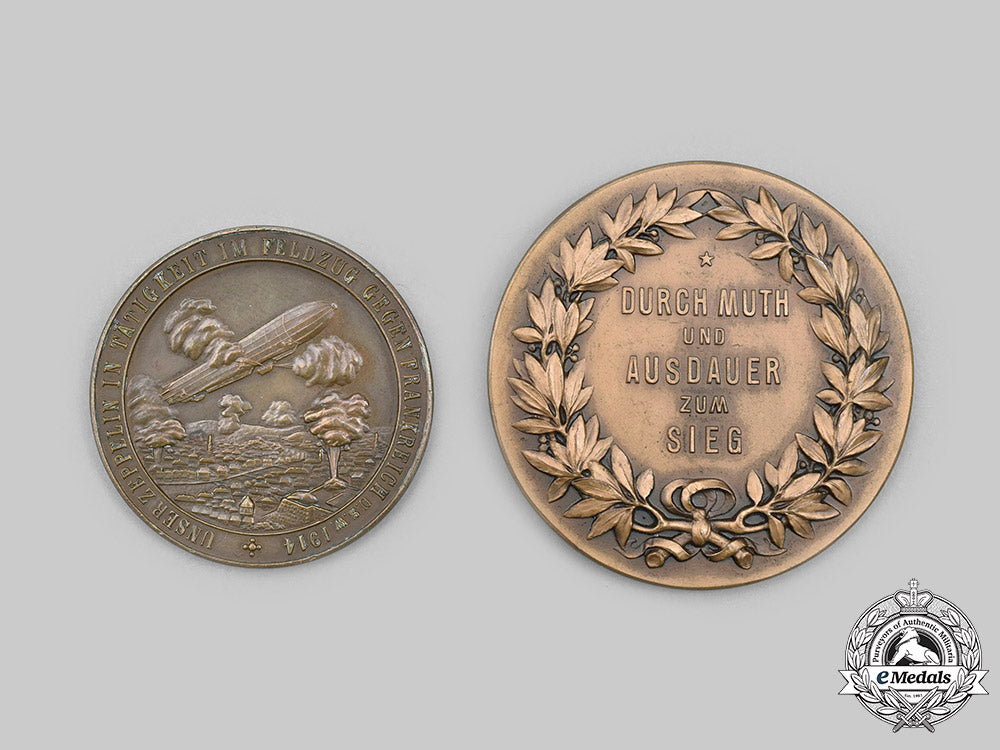 germany,_imperial._two_first_war_count_zeppelin_medals_c2020_428_mnc7529_1