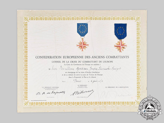 france,_v_republic._a_cross_of_the_european_confederation_to_french_ambassador_to_the_united_states_c2020_540c2020_537_mnc5406_1