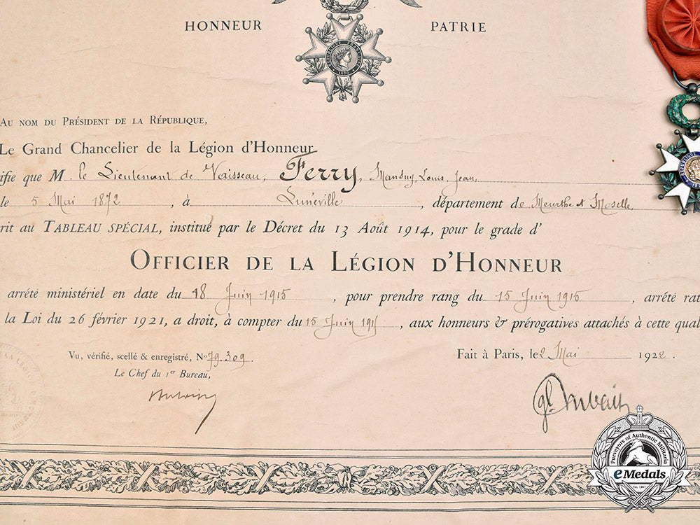 france,_iii_republic._an_order_of_the_legion_of_honour,_iv_and_v_classes,_officer_and_knight,_with_award_documents,_named_to_a_french_navy_first_lieutenant_c2020_554_mnc5438_1