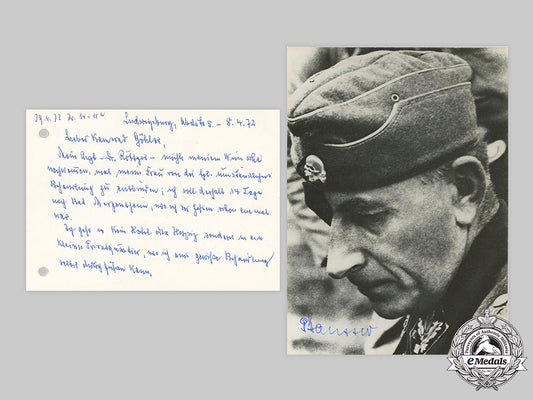 germany,_ss._a_postwar_signed_photo_and_letter_from_ss-_oberstgruppenführer_paul_hausser_c2020_802emd_058