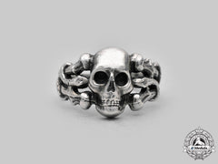 Germany, Third Reich. A Silver Totenkopf Ring