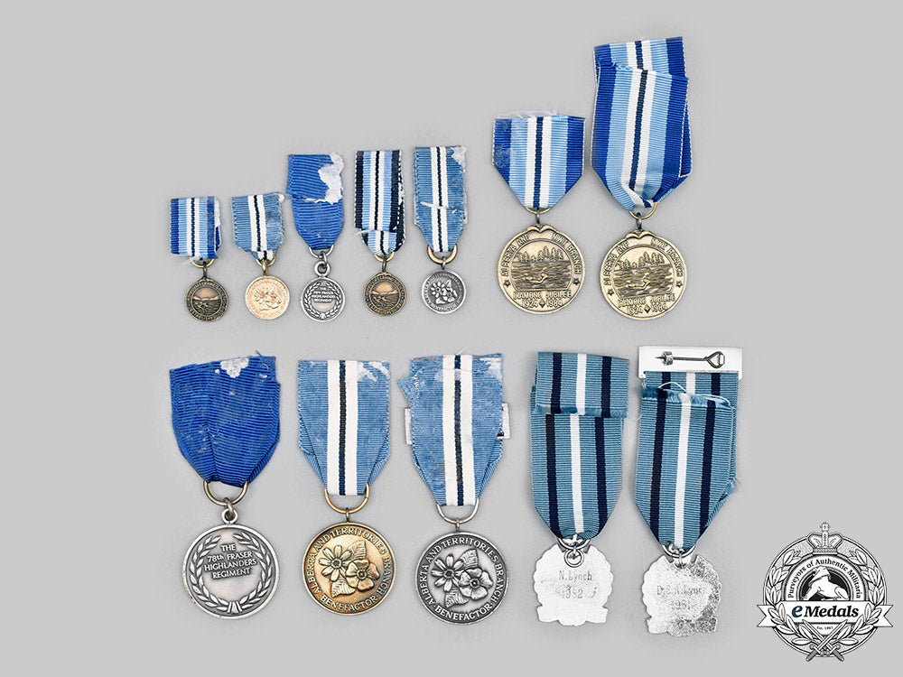 canada,_commonwealth._a_lot_of_twelve_royal_life_saving_society_and78_th_fraser_highlander_awards_c2020_853_mnc6888_1