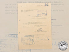 Germany, Ss. A 1938 Ss-Standarte Germania Document With Gille & Demelhuber Signatures