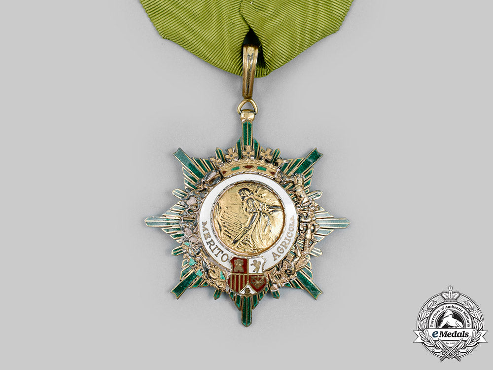 spain,_facist_state._an_order_of_merit_for_agriculture,_commander,_c.1950_c2021_172_mnc0019_1_1