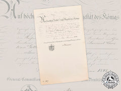 Prussia, Kingdom. A Red Eagle Order Iv Class Document, 1848