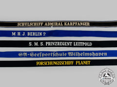 Germany. A Mixed Lot Of Cap Tally Ribbons