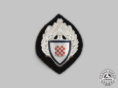 Croatia, Independent State. An Army State Labour Service Officer's Cap Badge