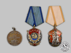 Russia, Soviet Union. A Lot Of Three Decorations & Awards