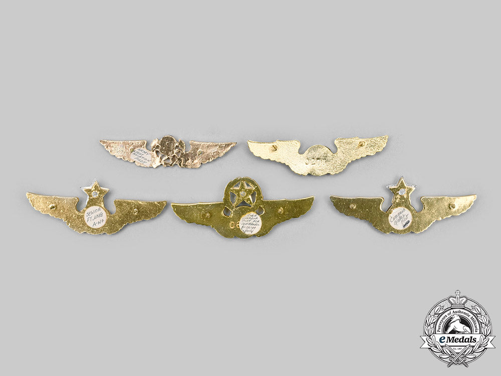 china,_republic(_taiwan)._five_republic_of_china_air_force_and_army_badges_c2021_363_mnc6399