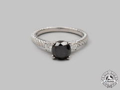 United States. A White Gold & Black Diamond Ring, By Scott Kay