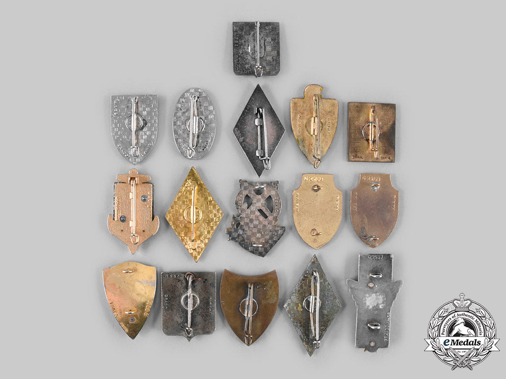 france,_v_republic._a_lot_of_sixteen_regimental_badges_c20256_emd8221_1