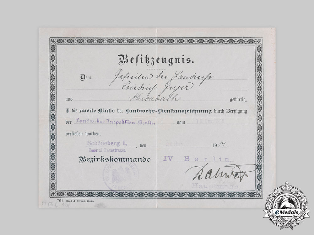 germany,_imperial._a_landwehr_long_service_award_ii_class_document_to_gefreiter_geyer,1914_c20267_emd2881_1