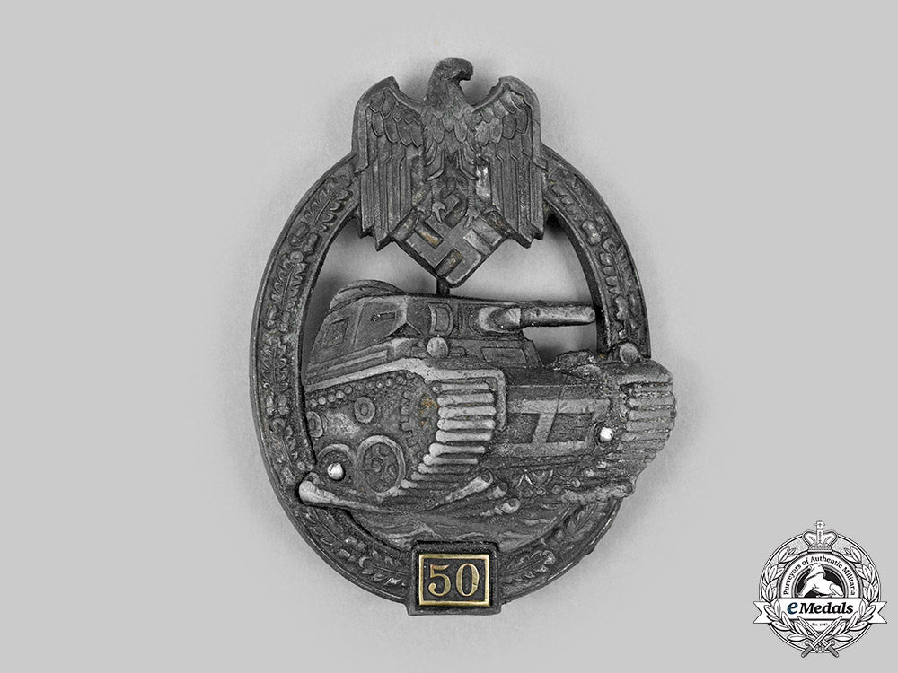 germany._a_silver_grade_tank_badge;_special_grade50,_by_c.e._juncker_c20273_mnc5487_2_1_1_1_1_1_1_1